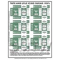 Dolls House Miniature Packaging Sheet Of 6 Tate and Lyle Icing Sugar