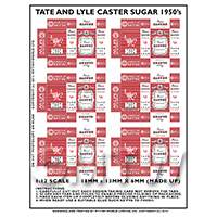 Dolls House Miniature Packaging Sheet Of 6 Tate and Lyle Caster Sugar Boxes