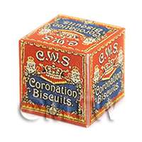 Dolls House Miniature Coronation Biscuit Box