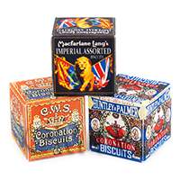 Dolls House Miniature Set Of 3 Old Style Biscuit Tins