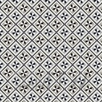 1:12th Black And Grey Geometric Design Tile Sheet With Grey Grout