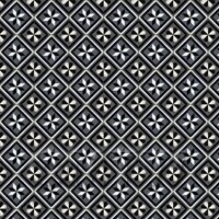 1:12th Charcoal And Grey Geometric Design Tile Sheet With Dark Grout
