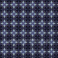 1:12th Blue And Black Interlocking Design Tile Sheet With Black Grout