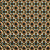 1:12th Dark Orange And Blue Aztec Style Tile Sheet With Brown Grout