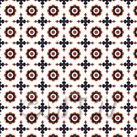 1:12th Dark Red and Navy Blue Target Design Tile Sheet With Grey Grout