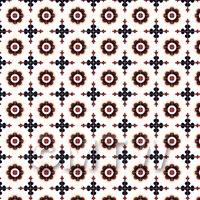 1:12th Dark Red and Navy Blue Target Design Tile Sheet With Grey Grout