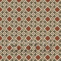 1:12th Dark Red, Black And Grey Ornate Tile Sheet With Yellow Grout