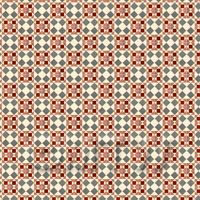 1:48th Large Red And Grey Geometric Design Tile Sheet With White Grout