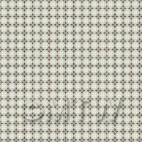 1:48th Brown And Sage Green Design Tile Sheet With Pale Grey Grout