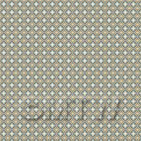 1:48th Orange And Green Aztec Style Tile Sheet With Grey Grout