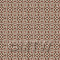 1:48th Dark Red, Black And Grey Ornate Tile Sheet With Yellow Grout