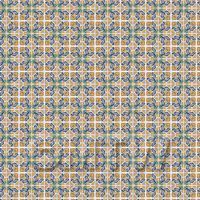 1:24th Yellow And Blue Flower Design Tile Sheet With Black Grout