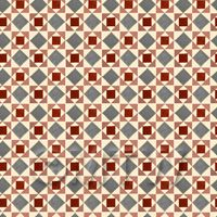 1:24th Large Red And Grey Geometric Design Tile Sheet With White Grout