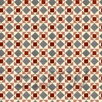 1:24th Large Red And Grey Geometric Design Tile Sheet With White Grout