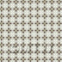 1:24th Brown And Sage Green Design Tile Sheet With Pale Grey Grout