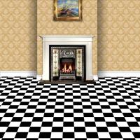 this flooring in a scene to show design and scale