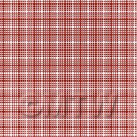 1:24th Red And White Triangular Pattern Tile Sheet With Grey Grout