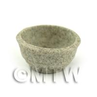 17mm Dolls House Miniature Stoneware Ribbed Bowl