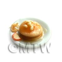 Dolls House Miniature Orange and Almond Topped Pancakes