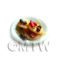 Dolls House Miniature Mixed Berry and Summer Fruit Pancakes 