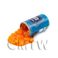 Dolls House Miniature Can of Baked Beans - Spilt