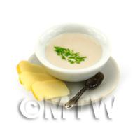 Dolls House Miniature Bowl Of Mushroom Soup