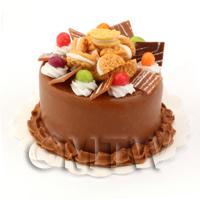 Dolls House Miniature Double Chocolate Cookie Cake 