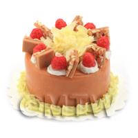 Dolls House Miniature Strawberry Toffee Cake 