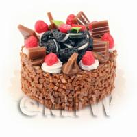 Dolls House Miniature Double Chocolate Oreo Cake 