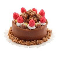 Dolls House Miniature Chocolate Strawberry Fudge Cake 