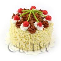 Dolls House Miniature Milk Chocolate Cherry Cake 