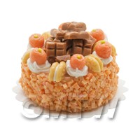 Dolls House Miniature Orange Toffee cake 