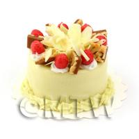 Dolls House Miniature Nutty Strawberry Cake 