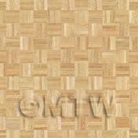 Dolls House Miniature Parquet Flooring Natural Oak Square Effect