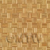 Pack of 5 Dolls House Miniature Parquet Flooring Honey Colour Oak Square Effect 