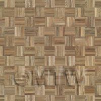 Dolls House Miniature Parquet Flooring Pale Cocoa Oak Square Effect