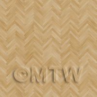 Pack of 5 Dolls House Miniature Parquet Flooring Unfinished Thin Oak Strip Effect