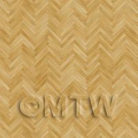 Pack of 5 Dolls House Miniature Parquet Flooring Finished Light Oak Thin Strip Effect