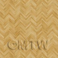 Dolls House Miniature Parquet Flooring Finished Light Oak Thin Strip Effect