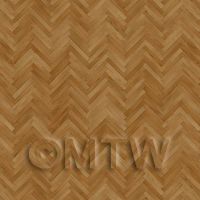 Pack of 5 Dolls House Miniature Parquet Flooring Honey Thin Oak Strip Effect