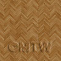 Dolls House Miniature Parquet Flooring Honey Thin Oak Strip Effect