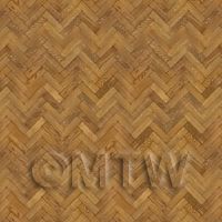 Dolls House Miniature Parquet Flooring 6 Inch Dark Honey Colour Oak Strip Effect