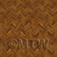 Pack of 5 Dolls House Miniature Parquet Flooring 6 Inch Pale Cocoa Colour Oak Strip E