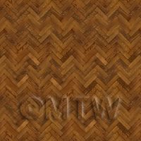 Dolls House Miniature Parquet Flooring 6 Inch Pale Cocoa Colour Oak Strip Effect