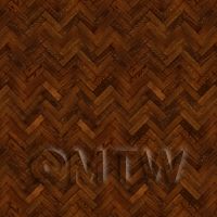 Dolls House Miniature Parquet Flooring 6 Inch Cocoa Colour Oak Strip Effect