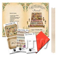 Dolls House Miniature Game of Battles Board Game Kit