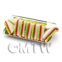 Dolls House Miniature Tray of Ham Salad Sandwiches 