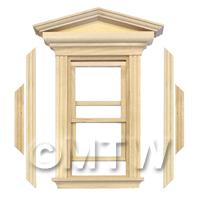 Dolls House Single Opening Sash Window With Pointed Parapet