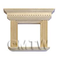 Dolls House Square Wood Window With Decorative Frame