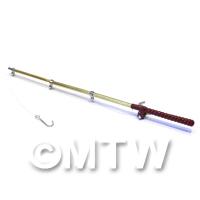 High Quality Metal Dolls House Fishing Rod With Working Reel